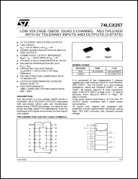 Click here to download 74LCX257TTR Datasheet