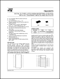 Click here to download 74LCX373MTR Datasheet