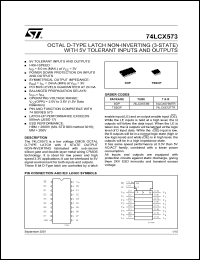 Click here to download 74LCX573MTR Datasheet
