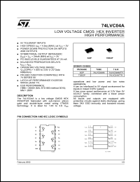 Click here to download 74LVC04 Datasheet