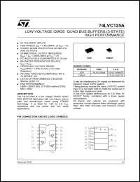 Click here to download 74LVC125AM Datasheet