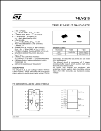 Click here to download 74LVQ10 Datasheet