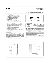 Click here to download 74LVQ280MTR Datasheet