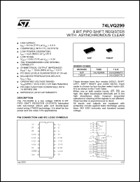 Click here to download 74LVQ299MTR Datasheet