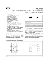Click here to download 74LVX02 Datasheet