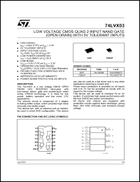 Click here to download 74LVX03 Datasheet
