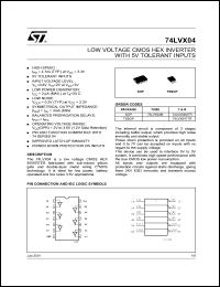 Click here to download 74LVX04 Datasheet