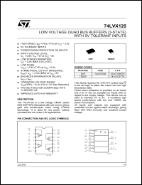 Click here to download 74LVX125TTR Datasheet