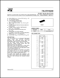 Click here to download 74LVX16240TTR Datasheet
