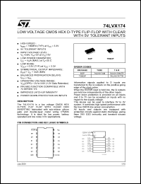 Click here to download 74LVX174TTR Datasheet