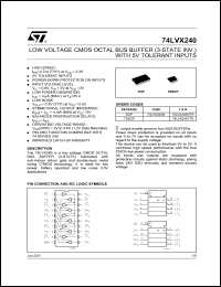 Click here to download 74LVX240TTR Datasheet