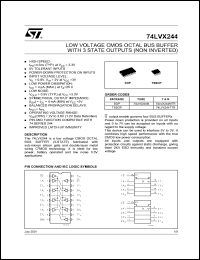 Click here to download 74LVX244TTR Datasheet