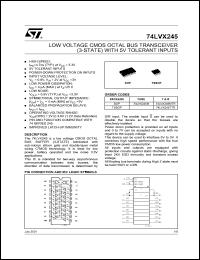 Click here to download 74LVX245TTR Datasheet