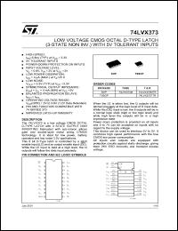 Click here to download 74LVX373TTR Datasheet