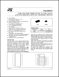 Click here to download 74LVX573MTR Datasheet