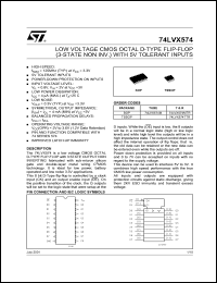 Click here to download 74LVX574TTR Datasheet