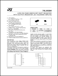 Click here to download 74LVX594MTR Datasheet
