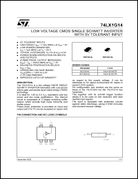 Click here to download 74LX1G14 Datasheet