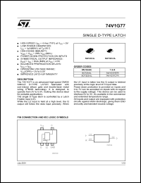 Click here to download 74V1G77 Datasheet