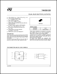 Click here to download 74V2G125 Datasheet