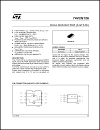 Click here to download 74V2G126CTR Datasheet