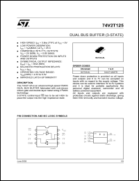Click here to download 74V2T125 Datasheet