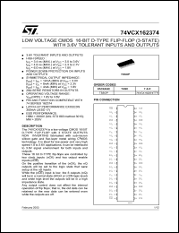 Click here to download 74VCX162374 Datasheet