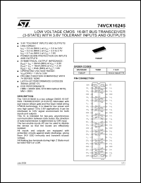Click here to download 74VCX16245TTR Datasheet