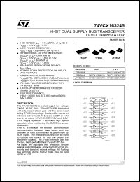 Click here to download 74VCX163245LBR Datasheet