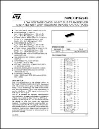 Click here to download 74VCXH162245TTR Datasheet