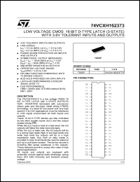 Click here to download 74VCXH162373 Datasheet