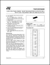Click here to download 74VCXH16240TTR Datasheet