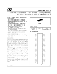 Click here to download 74VCXH16373TTR Datasheet