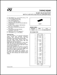 Click here to download 74VHC16240TTR Datasheet