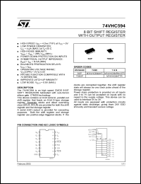 Click here to download 74VHC594 Datasheet