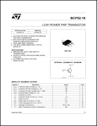 Click here to download BCP52-16 Datasheet