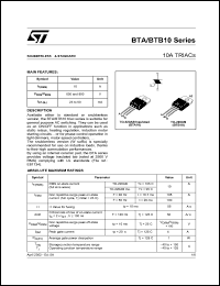 Click here to download BTB10-60 Datasheet