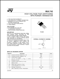 Click here to download BUL742 Datasheet