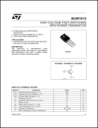 Click here to download BUW1015 Datasheet