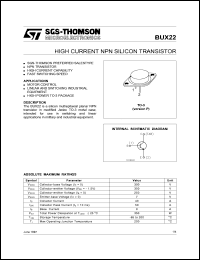 Click here to download BUX22 Datasheet