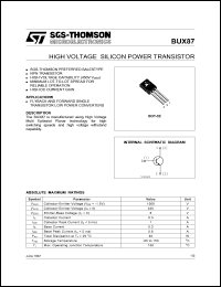 Click here to download BUX87 Datasheet