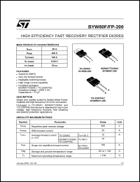 Click here to download BYW80FP-200 Datasheet