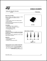 Click here to download ESDA14V2BP6 Datasheet