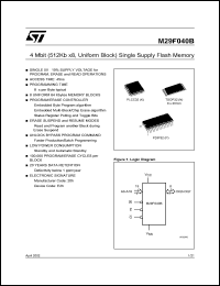 Click here to download M29F040B70N3T Datasheet