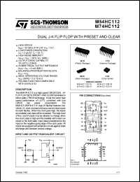 Click here to download M54HC112F1R Datasheet