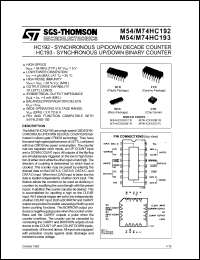 Click here to download M54HC193M1R Datasheet