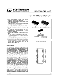 Click here to download HCC40181B Datasheet