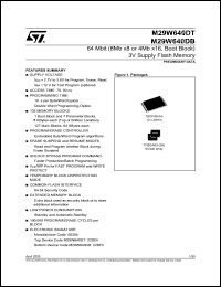 Click here to download M29W640DB70N1 Datasheet