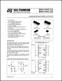 Click here to download M54HC125F1R Datasheet