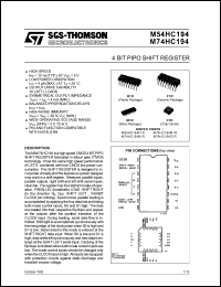 Click here to download M54HC194F1R Datasheet
